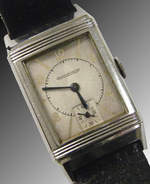 Appraisal: Vintage Jaeger Le Coultre Reverso stainless steel gentleman's wristwatch the