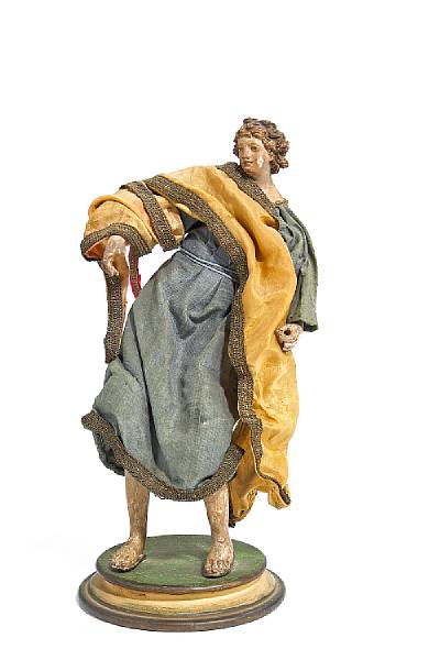 Appraisal: An Italian cr che figure of a woman th century