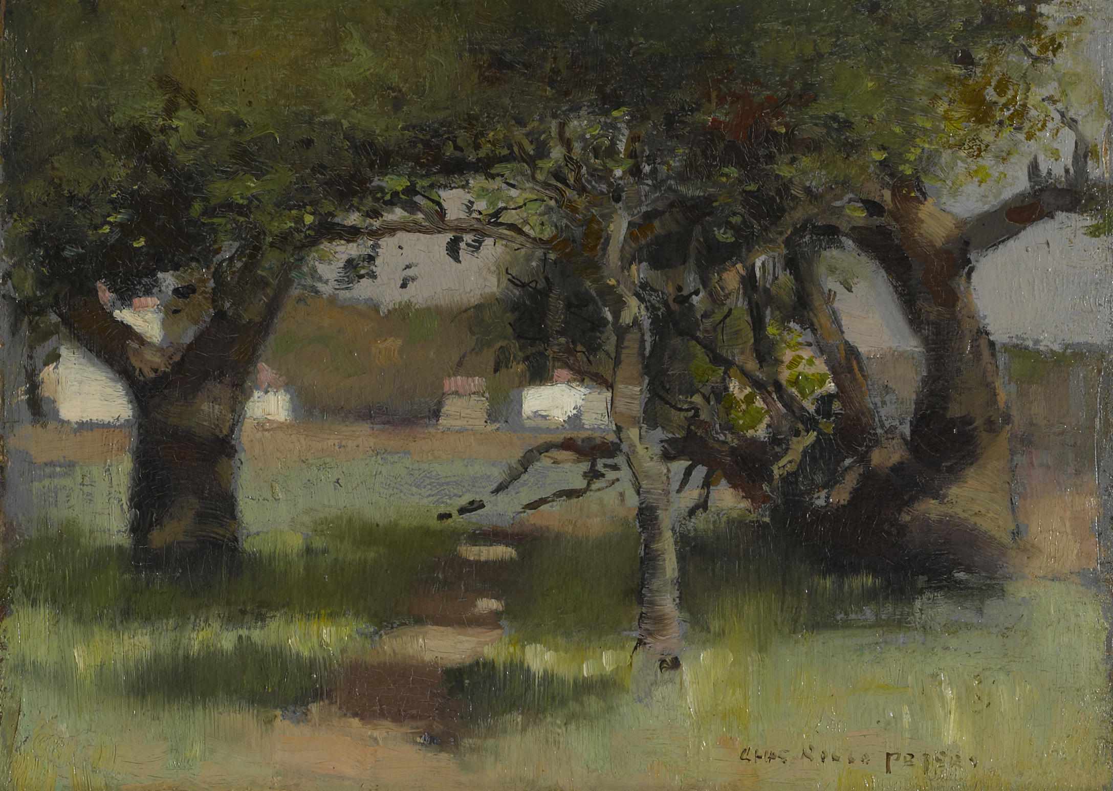 Appraisal: Charles Rollo Peters American - Wooded path in sunlight and