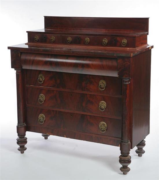 Appraisal: EMPIRE STYLE CHEST Mahogany with three over four drawers and