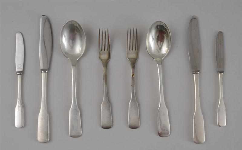 Appraisal: DANISH STERLING SILVER -PIECE FLATWARE SERVICE IN THE FIDDLE PATTERN