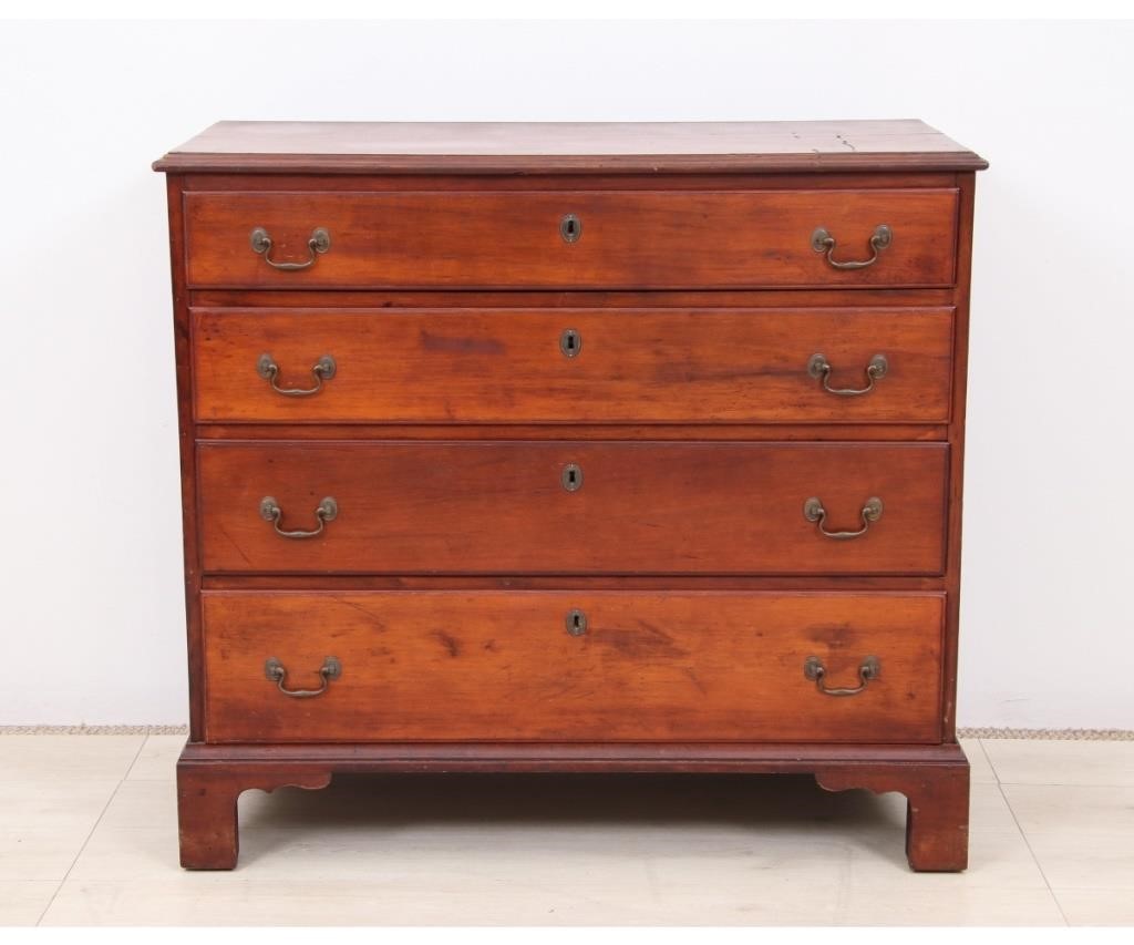 Appraisal: Cherry Chippendale chest of drawers circa h x w x