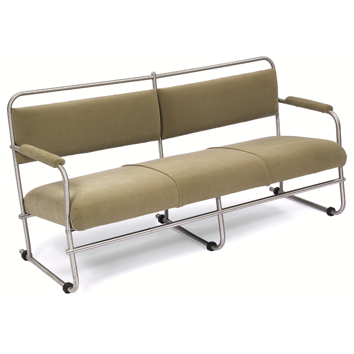 Appraisal: Warren McArthur sofa by Warren McArthur Corp s tubular aluminum