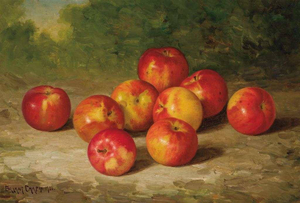 Appraisal: BRYANT CHAPIN American - Apples oil on canvas signed lower