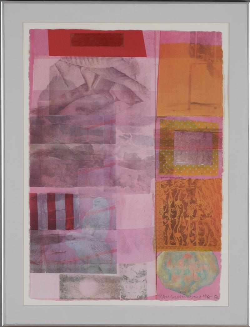 Appraisal: ROBERT RAUSCHENBERG - RUBICUND Offset lithograph in colors mounted on