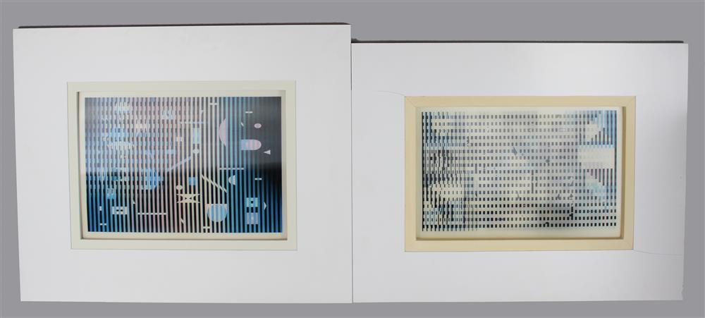 Appraisal: YAACOV AGAM ISRAELI - PAIR OF ABSTRACT AGAMORPHES Agamorphe x