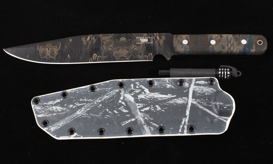 Appraisal: Montana Territory D Vigilante Tactical Knife This is an original