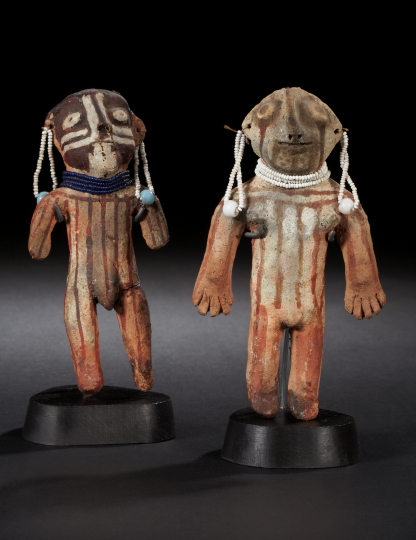 Appraisal: Pair of Mohave Culture Standing Dolls the male and female