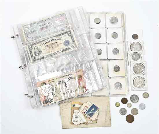 Appraisal: A Collection of Foreign Coins and Currency of various origins