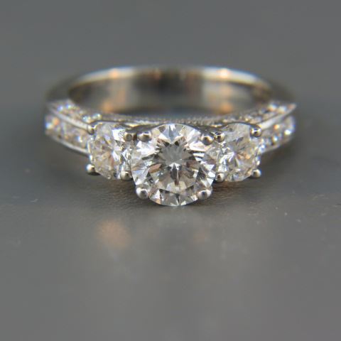 Appraisal: Diamond Ring carat center round diamond and other round diamonds