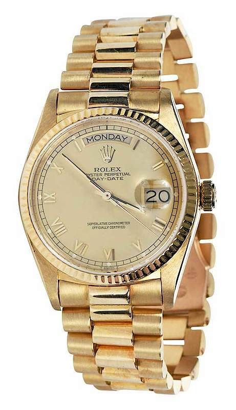 Appraisal: Rolex kt Watch mm dial gold-tone Roman numeral hour marks