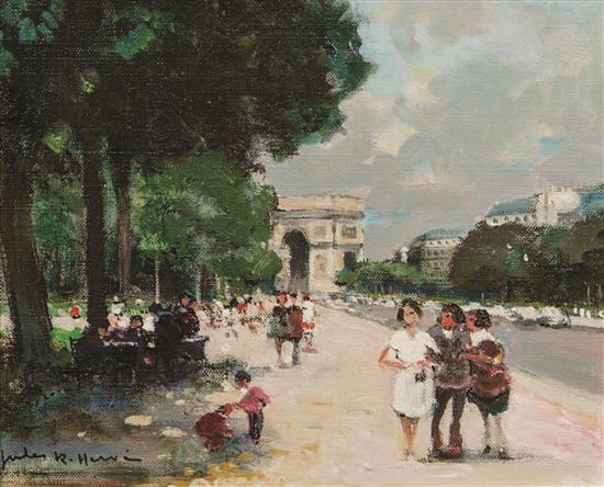 Appraisal: Sale Lot Jules Rene Herve French - Children on the