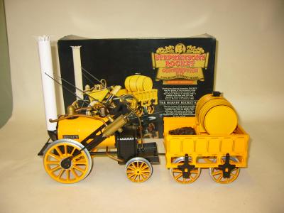 Appraisal: A Hornby gauge static model kit Stephensons rocket painted plastic