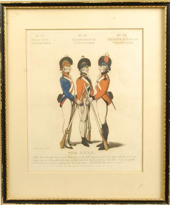 Appraisal: After Thomas Rowlandson 'Loyal London Volunteers' 'Lambeth Cavalry' Westminster Cavalry'