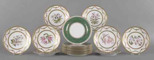 Appraisal: Set of eight Limoges painted porcelain plates dia together with