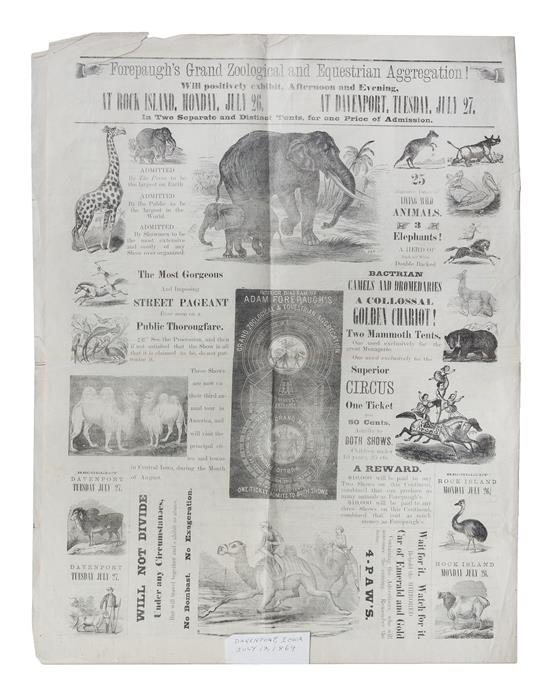 Appraisal: Sale Lot CIRCUS FORPAUGH'S GRAND ZOOLOGICAL AND EQUESTRIAN AGGREGATION Courier