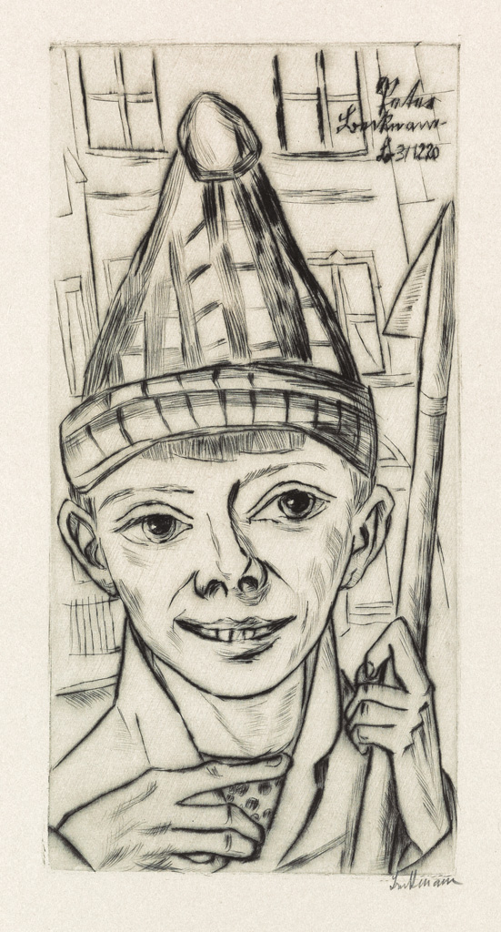 Appraisal: MAX BECKMANN Peter mit der spitzen M tze Drypoint x