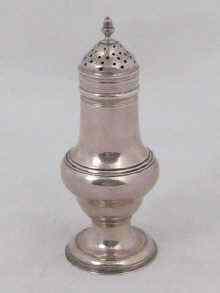 Appraisal: A Georgian silver pepper by Thomas Daniel London Ht cm