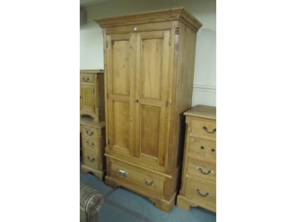 Appraisal: Pine wardrobe