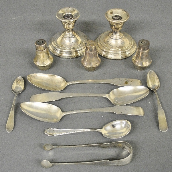 Appraisal: - Group of sterling and coin silver tableware to incl