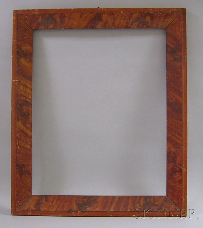 Appraisal: Large th Century Mahogany Grain Painted Pine Frame interior x