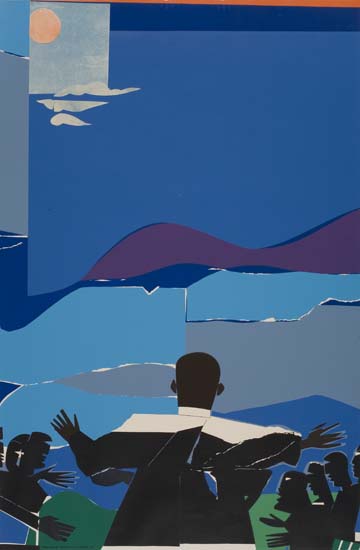 Appraisal: ROMARE BEARDEN - Martin Luther King Jr -- Mountain Top