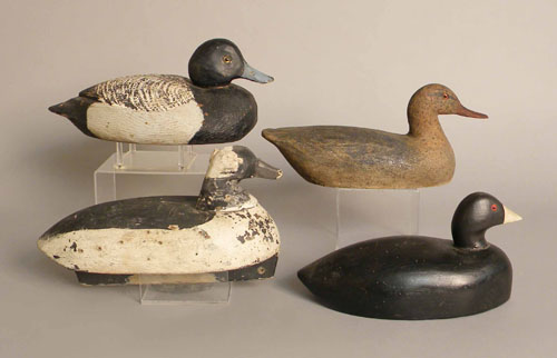 Appraisal: Group of decoys mid th c including a coot l