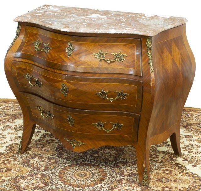 Appraisal: Louis XV style bombe commode mid th c having a