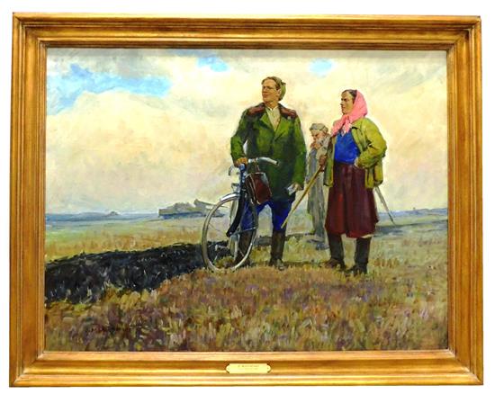 Appraisal: Aleksandr G Maksimenko Ukranian - Masters of the Land oil