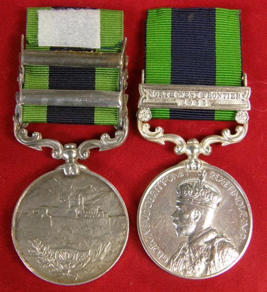 Appraisal: Two George V Indian General Service medals with North West