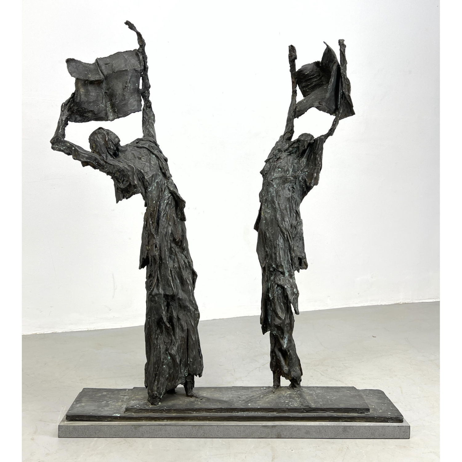 Appraisal: Very Large RUTH WALDMAN Bronze Sculpture Figural abstract Brutalism FIGURES