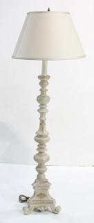 Appraisal: Continental Renaissance style white painted floor lamp Continental Renaissance style