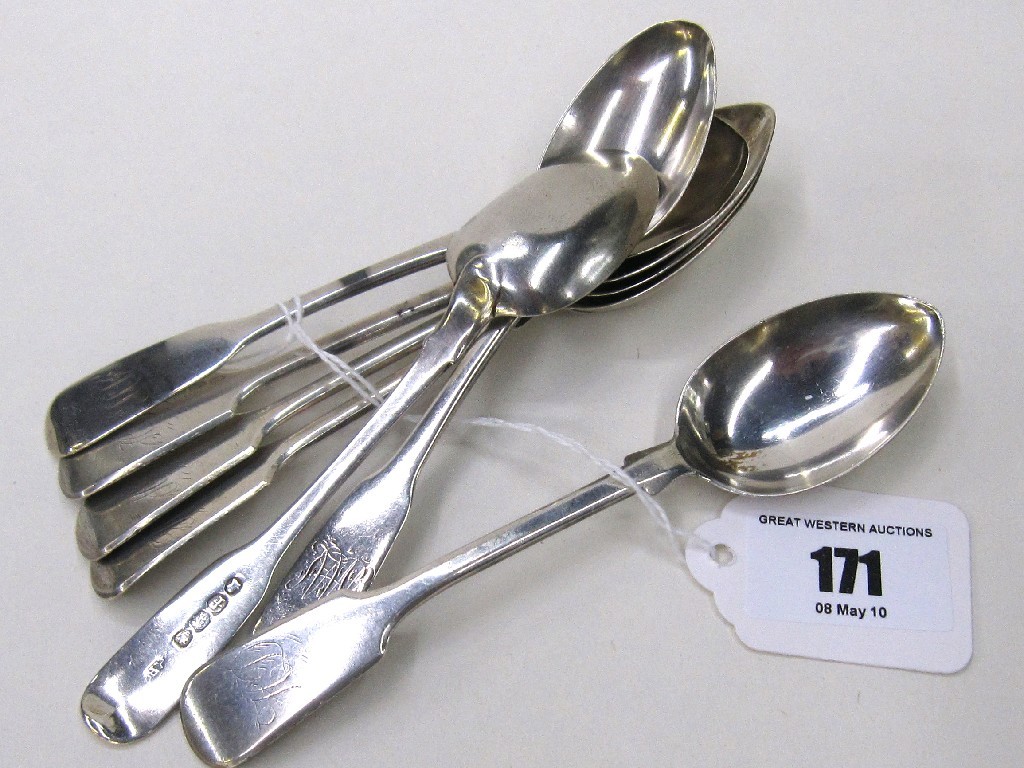 Appraisal: Lot comprising three silver spoons London and four silver spoons