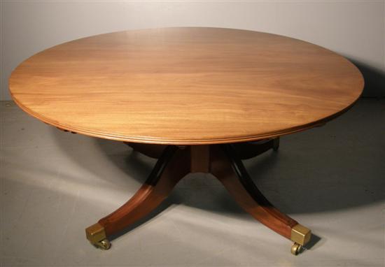 Appraisal: th century mahogany round extending dining table in early th