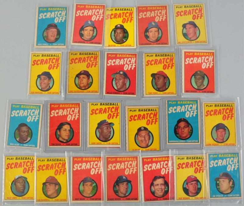 Appraisal: Lot of Topps Scratch Off Baseball Cards Description to Includes