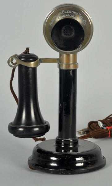 Appraisal: American Electric Manual Candlestick Telephone Circa Early model cast iron