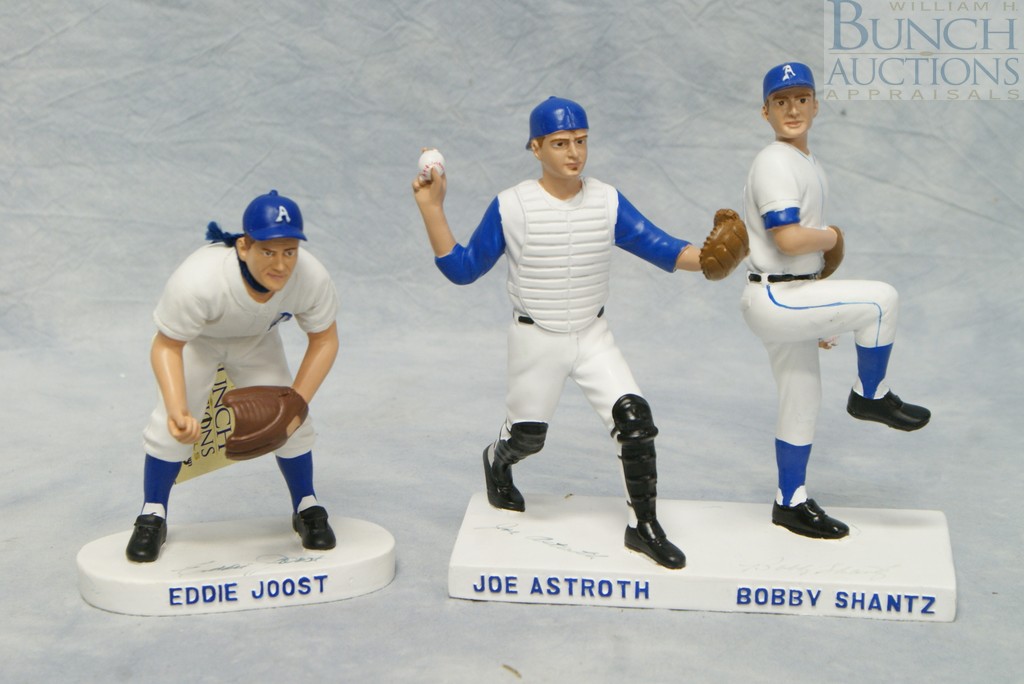 Appraisal: Hartland of Ohio signed baseball figures Eddie Joost double figurine