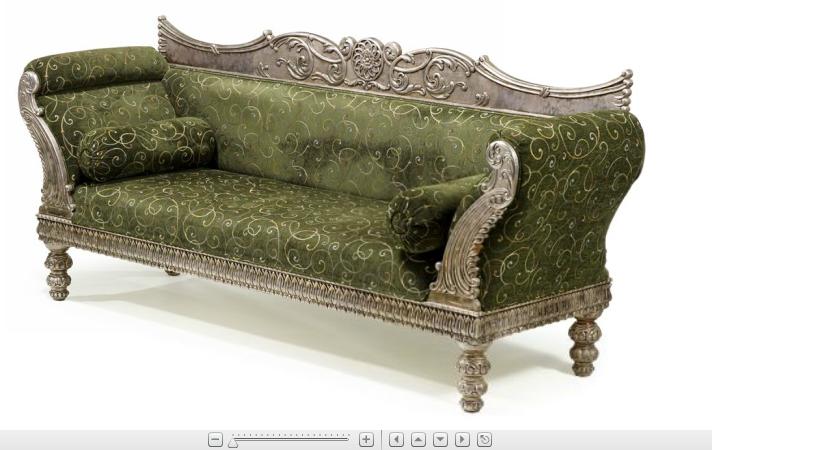 Appraisal: Anglo-Indian silvered wood settee the foliate shaped back rest centered