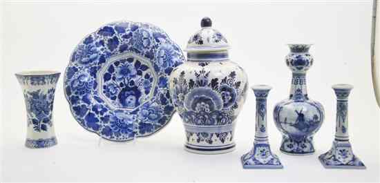 Appraisal: A Collection of Three Delft Vases together with a Delft