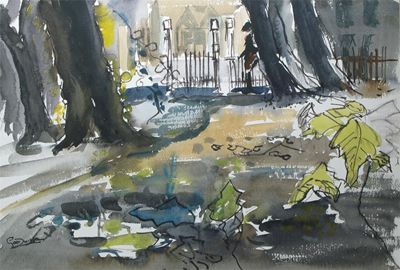 Appraisal: Leslie Goodwin b Study of a gateway Signed Watercolour x