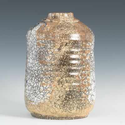 Appraisal: Brent Kee Young American Contemporary Raku and ceramic glazed vase