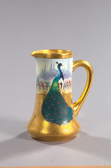 Appraisal: Pickard-Decorated Heinrich Bavaria Porcelain Pitcher first quarter th century with