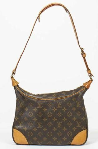 Appraisal: Louis Vuitton Boulogne handbag in monogram coated canvas with brass