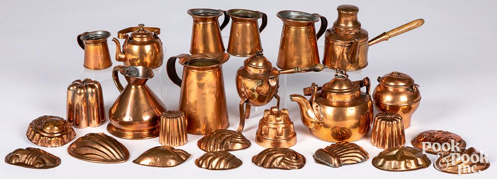 Appraisal: Group of small and miniature copper cookware Group of small