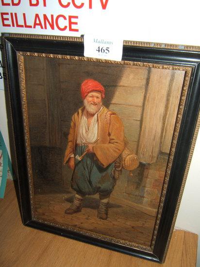 Appraisal: th Century Continental School - Itinerant gentleman in a red