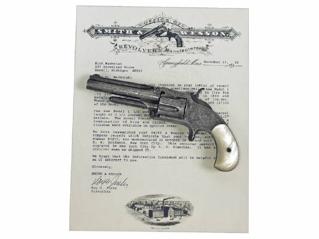 Appraisal: Smith Wesson Model cal sn Finely NY engraved by L