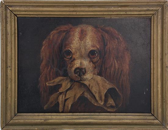 Appraisal: Antique dog paintings probably th century KING CHARLES and TERRIER