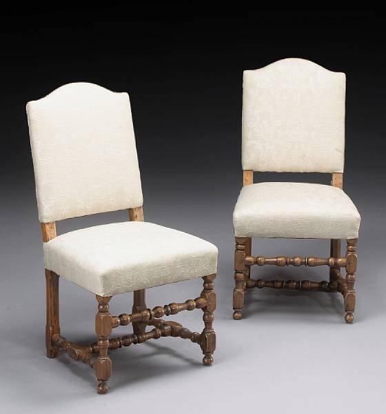 Appraisal: A pair of Louis XVI beechwood side chairs late quarter