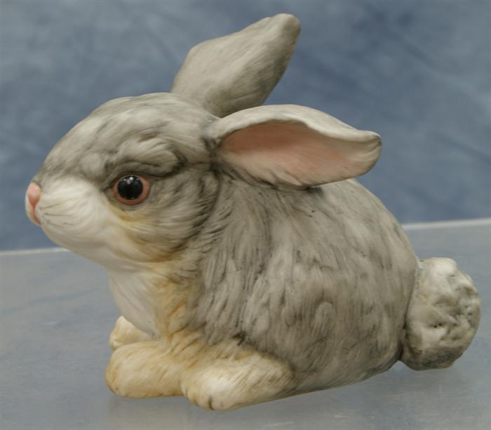 Appraisal: Boehm Grey rabbit at rest tall Estimate -