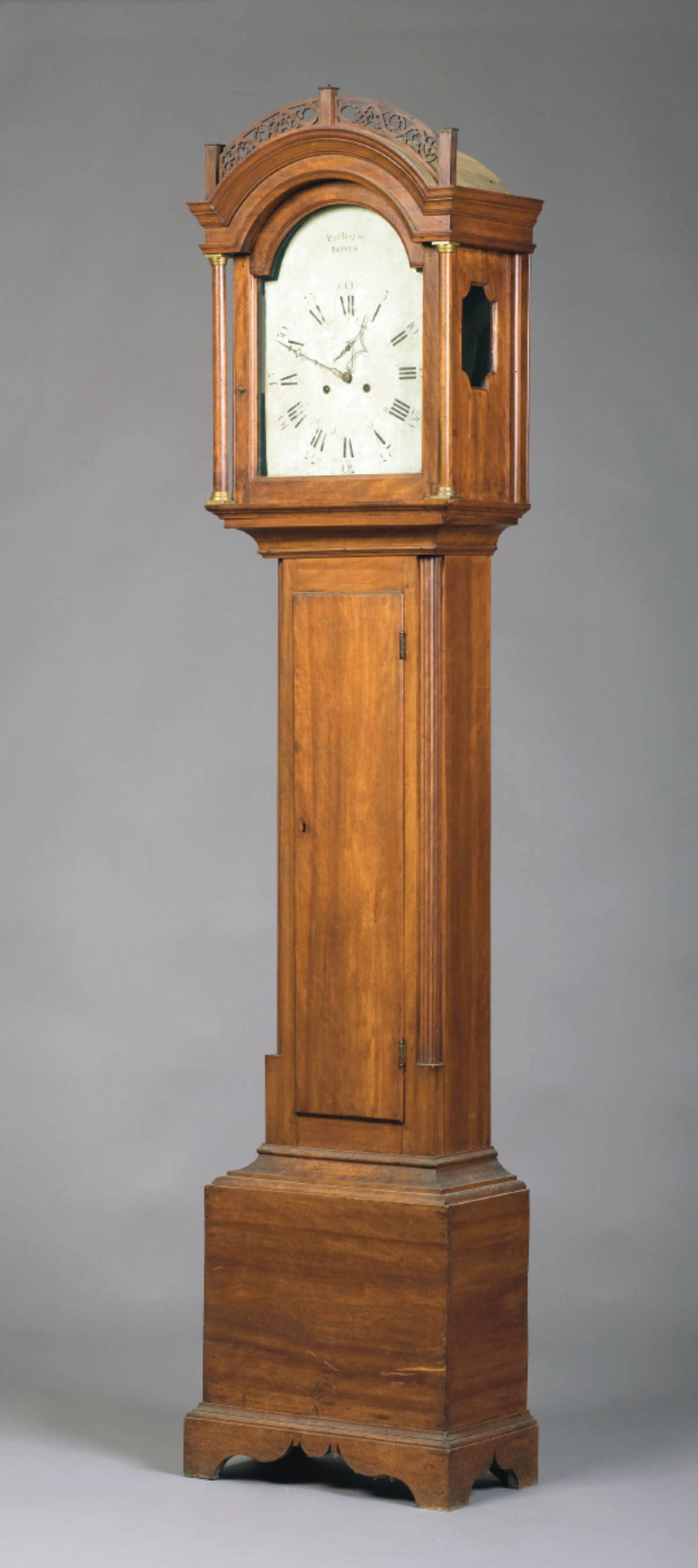 Appraisal: MAINE CHIPPENDALE RED-STAINED BIRCH TALL CASE CLOCK PAUL ROGERS BERWICK